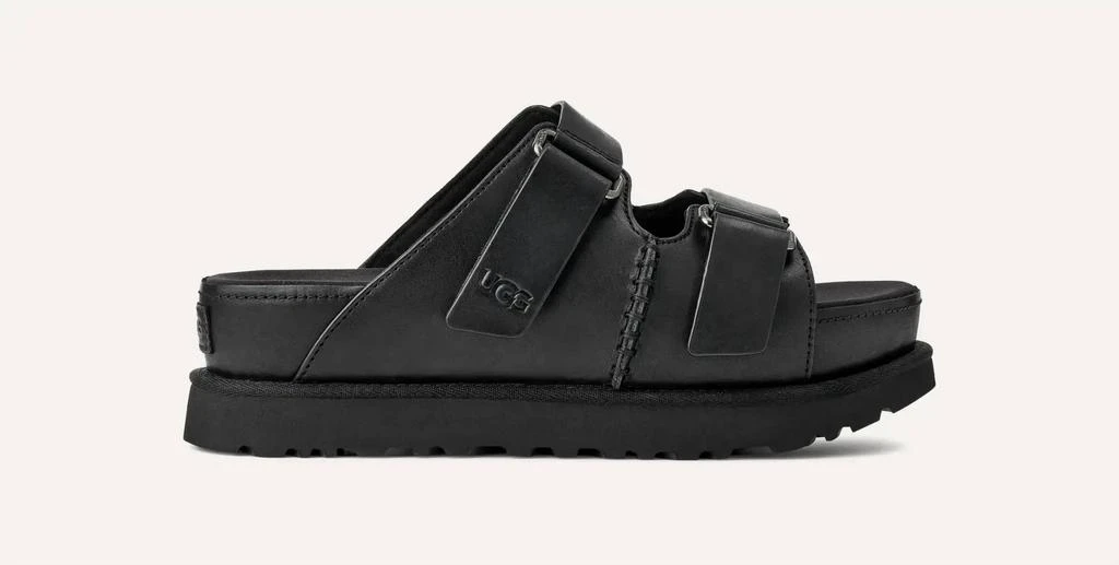 UGG Women's Goldenstar Hi Leather Sandal In Black 1