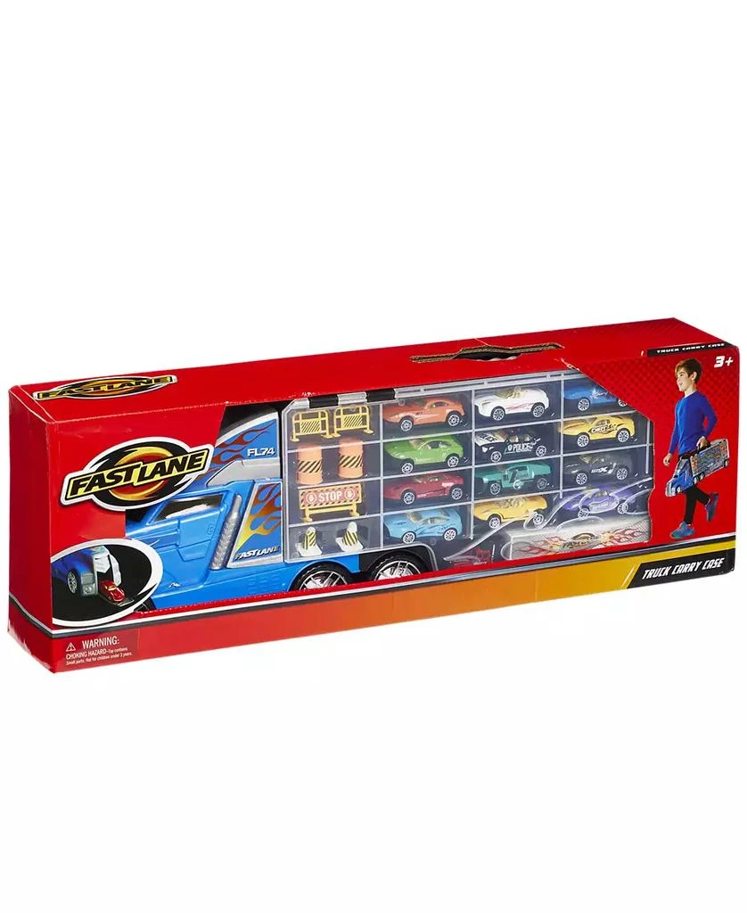 Fast Lane Truck Carry Case with 12 diecast vehicles and 14 accessories, Created for You by Toys R Us 6
