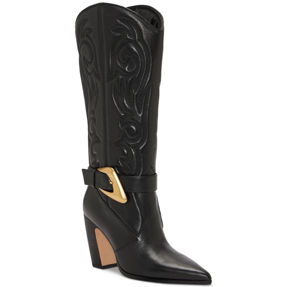 Vince Camuto Women's Biancaa Extra Wide-Calf Buckled Cowboy Dress Boots