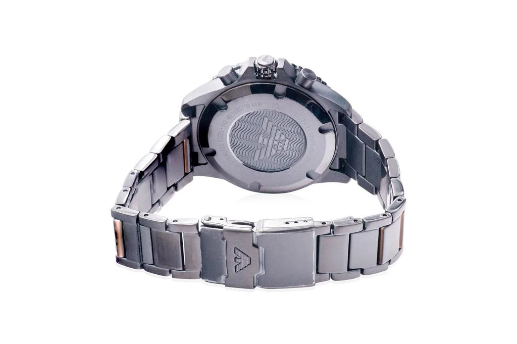 Armani Emporio  Diver Black Stainless Steel Chronograph Mens Watch 2