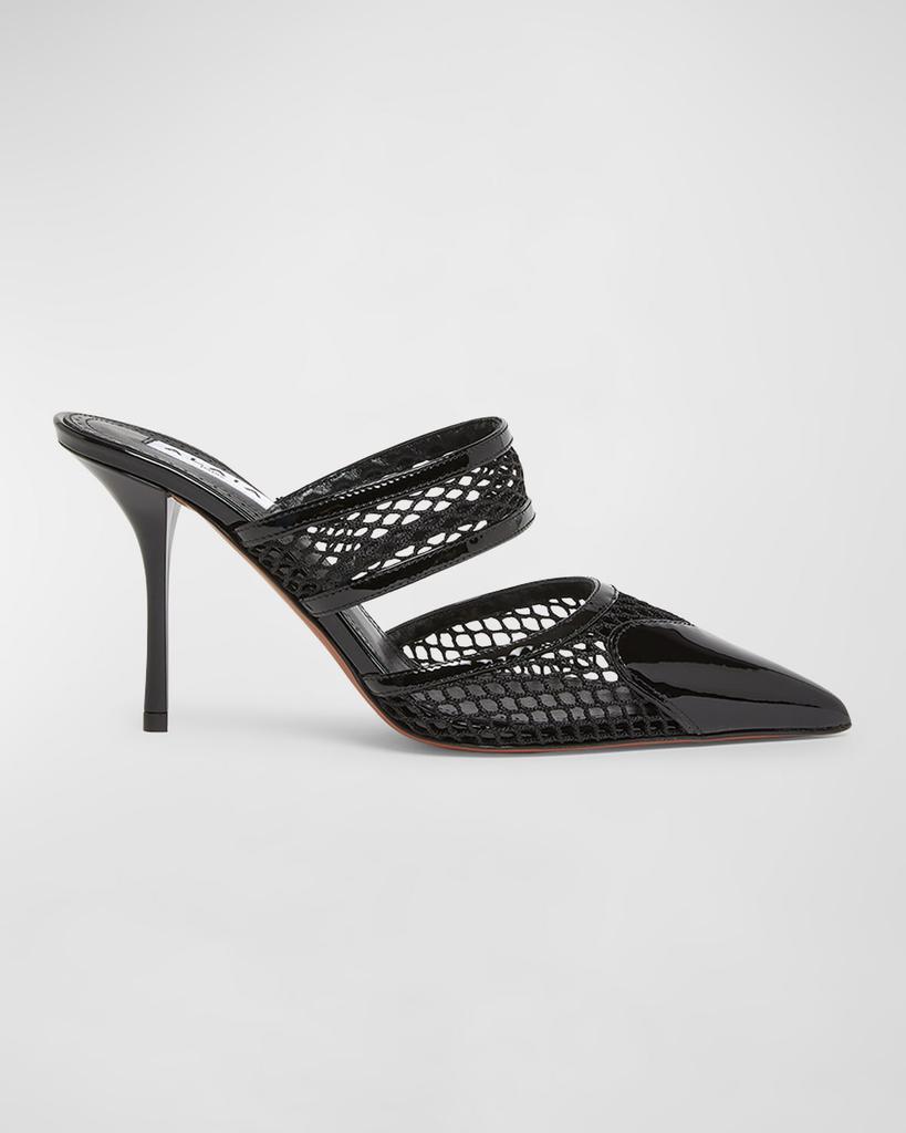 サンダル・ミュール ALAIA MESH MULE SLIPPER ALAÏA | Strass Embellished Leather Mules | Women | Lane Crawford