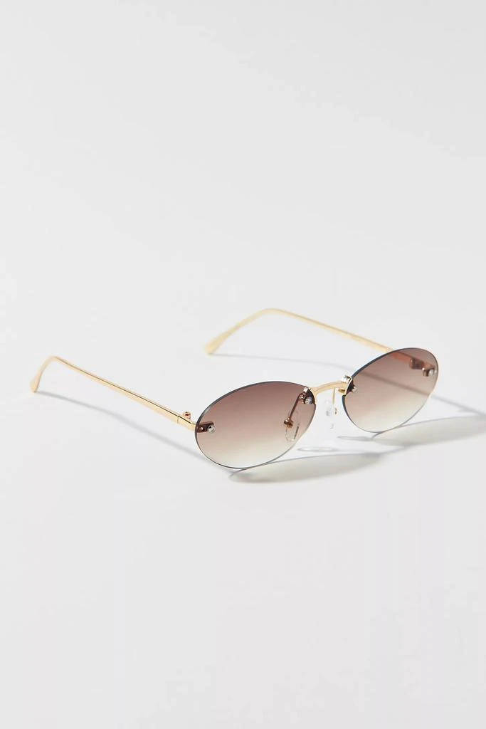 Urban Outfitters Rimless Micro Oval Sunglasses 1