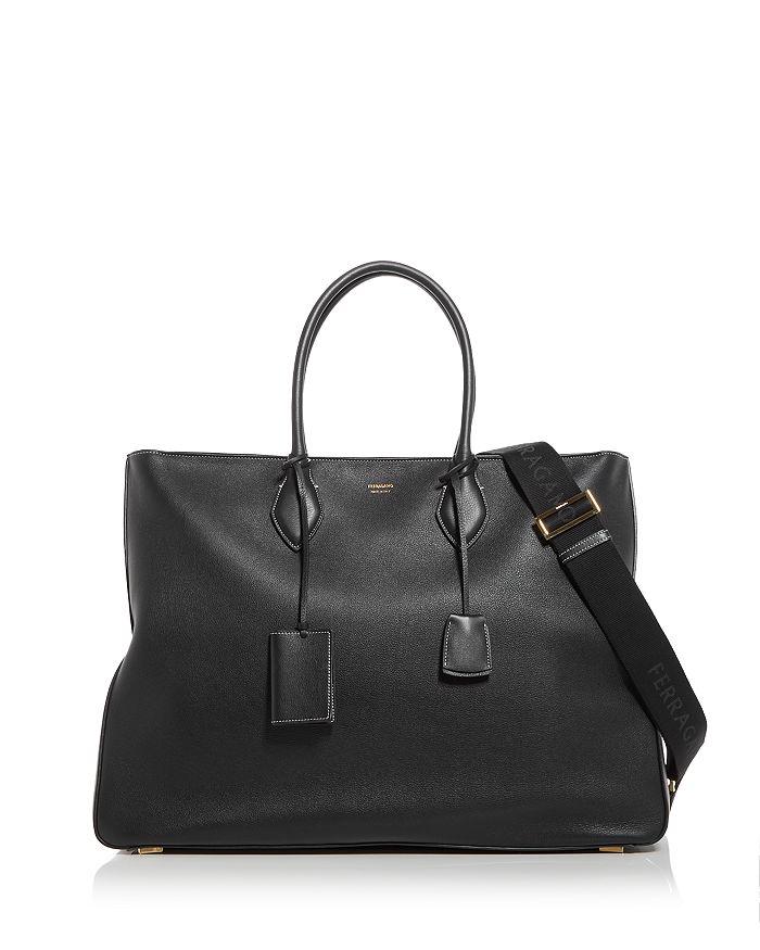 トートバッグ Salvatore Ferragamo Black Leather Allover Shopping Bag $_12.JPG?set_id=880000500F