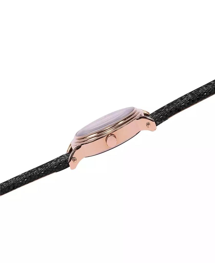 ewatchfactory Women's Disney Cruella Vintage Inspired Black Leather Strap Watch 38mm 4