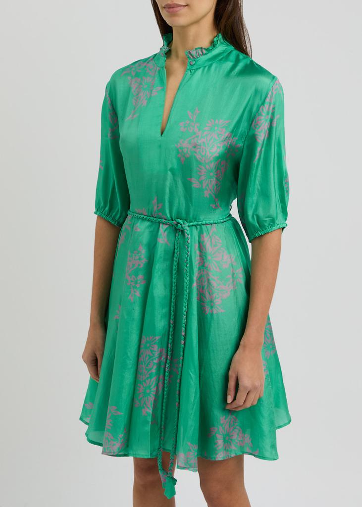 Hannah Artwear Gaia printed silk-satin mini dress