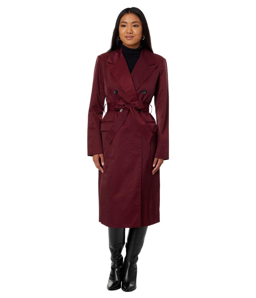 Avec Les Filles Stretch Cotton Belted Trench Coat