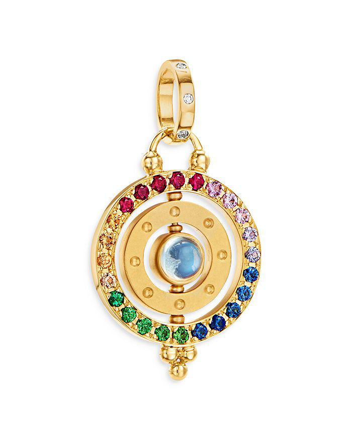 Temple St. Clair 18K Yellow Gold Celestial Multi Gemstone Orbital Pendant