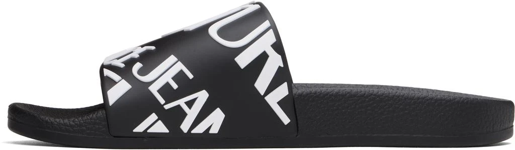 Versace Black Logo Pool Slides 3