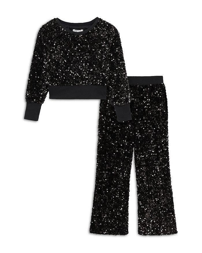 Habitual Girls' Velour Sequins Pants Set - Big Kid 1