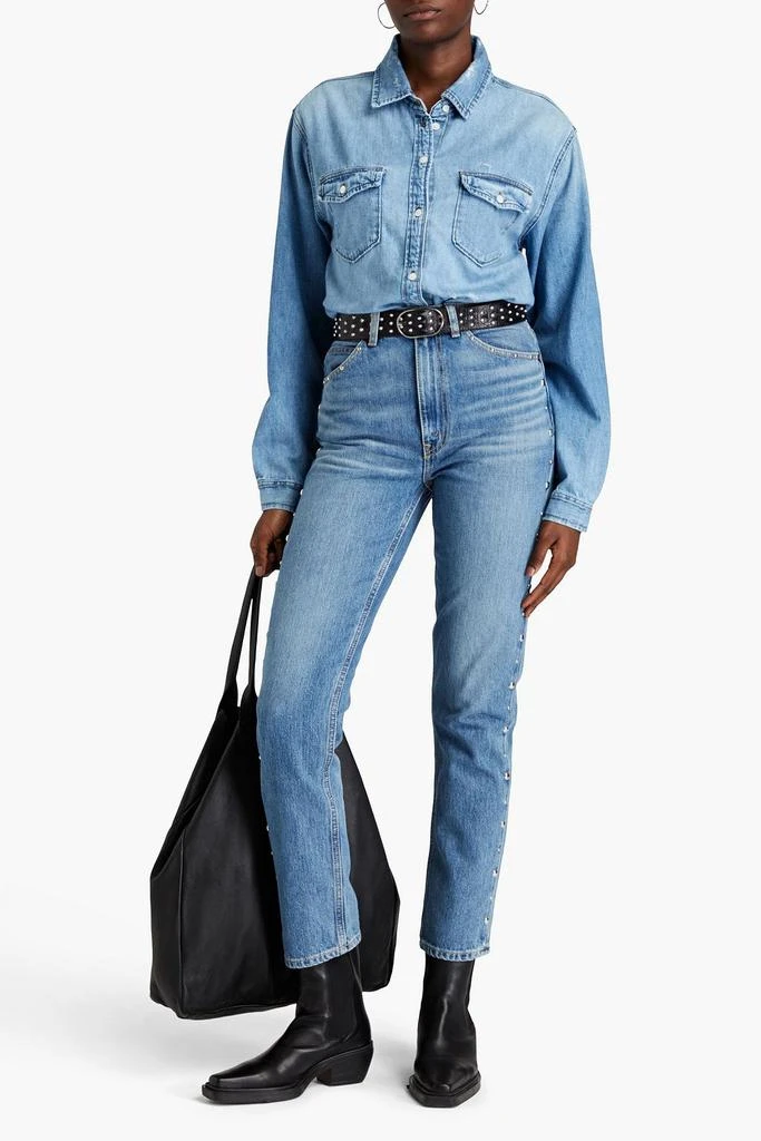 Re/Done 70s studded high-rise straight-leg jeans 2