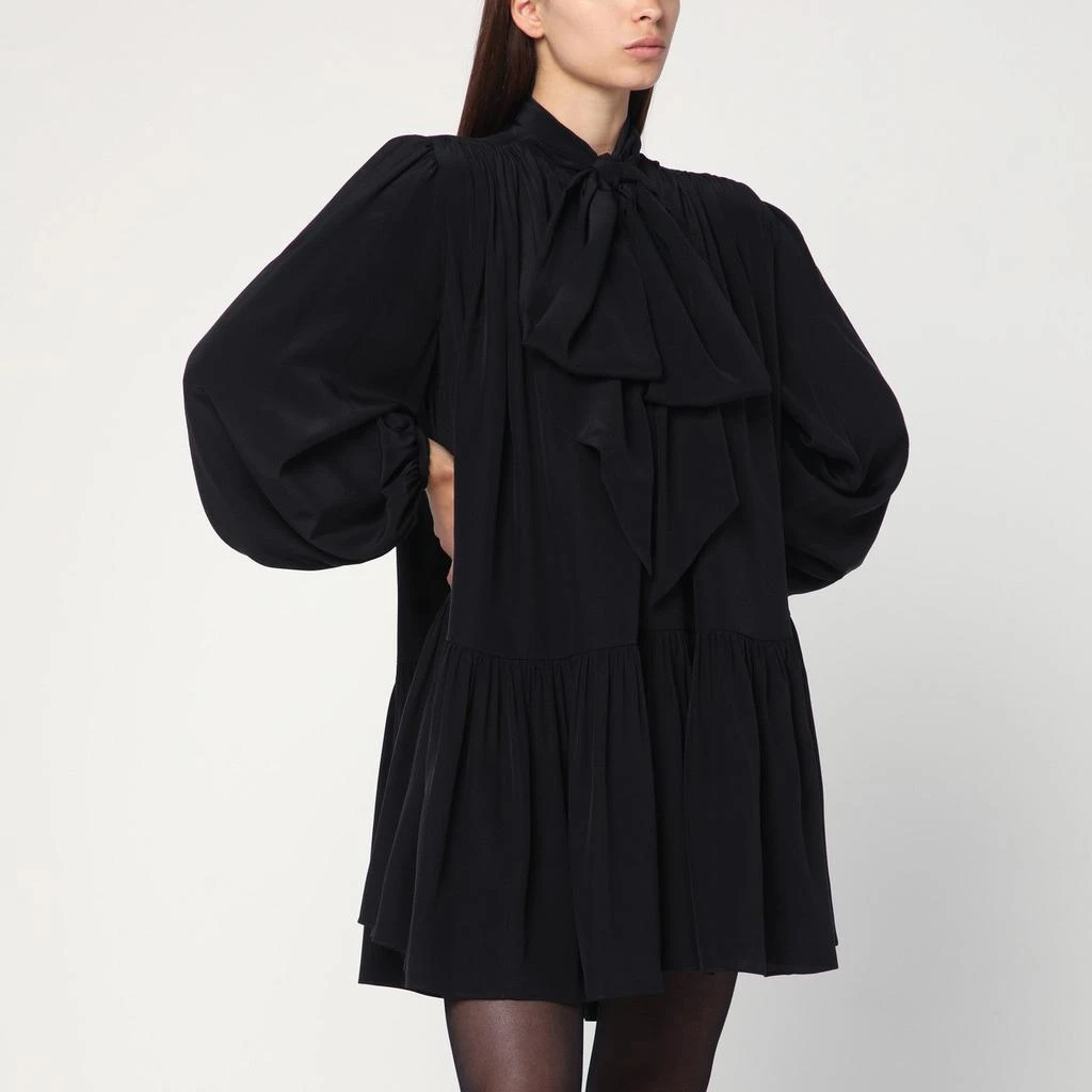 yves saint laurent black dress Charlotte Le Bon Yves Saint Laurent Black Velvet Dress Long Sleeve Off –  Hoprom main image 0
