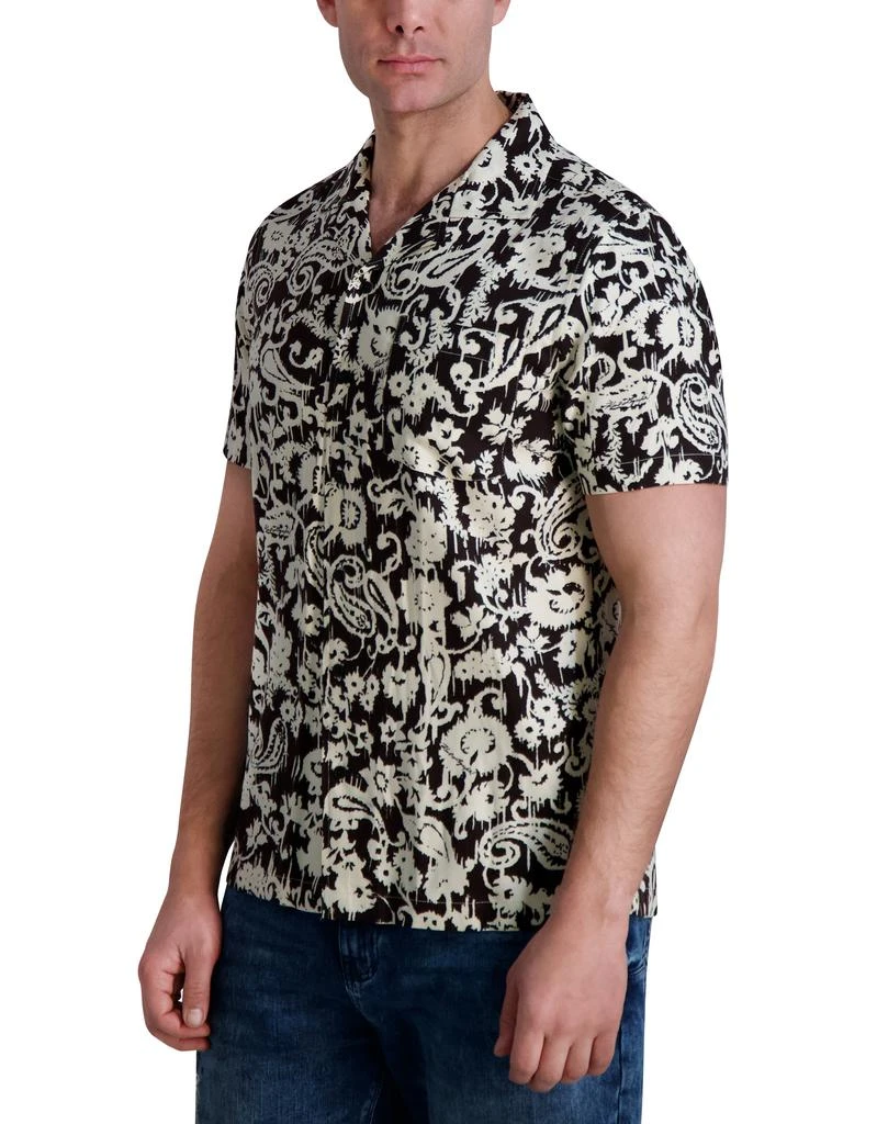 Karl Lagerfeld Paris FLORAL PRINT SHORT SLEEVE CAMP SHIRT 3