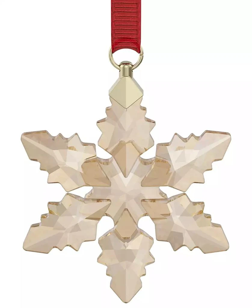 Swarovski 2024 Gold-Tone Accent Crystal Snowflake Ornament 1