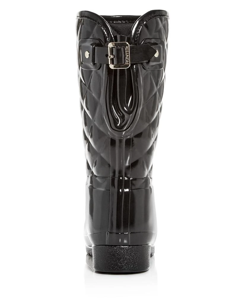 Hunter Women's Refined Quilted Gloss Rain Boots 4