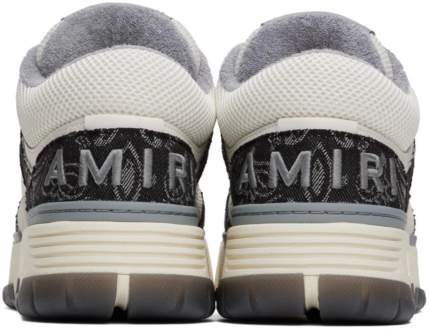 AMIRI Black & Off-White Bandana Denim MA-1 Sneakers 2