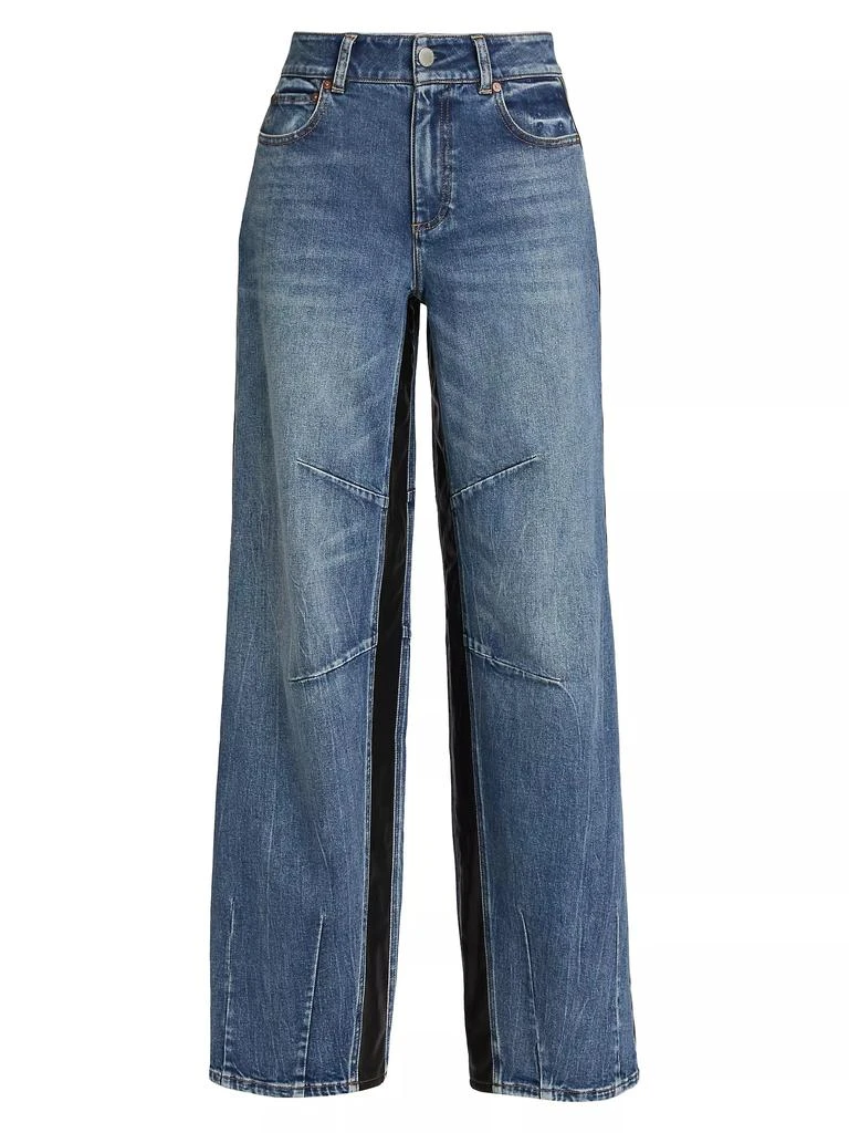 Alice + Olivia Parker Denim Wide-Leg Crop Jeans 1