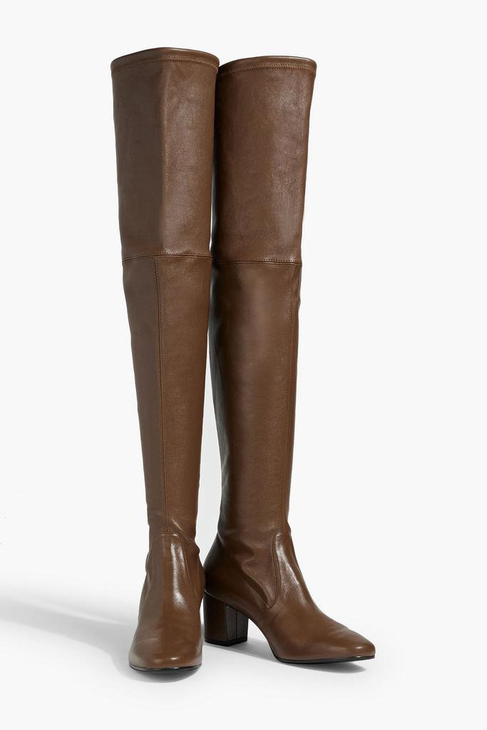 Stuart Weitzman Genna 60 City glossed-leather thigh boots