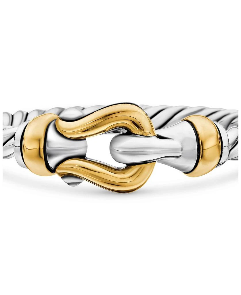 David Yurman Petite Buckle Ring with 18K Yellow Gold 6