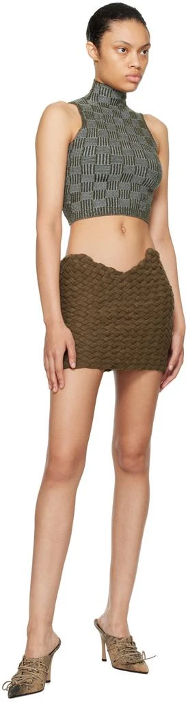 Isa Boulder SSENSE Exclusive Brown Weaving Miniskirt 4