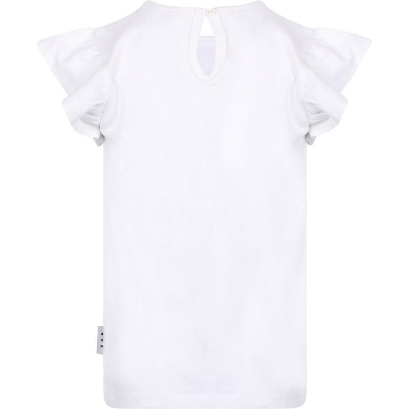 Huxbaby Flower tigresse flutter sleeves t shirt in white