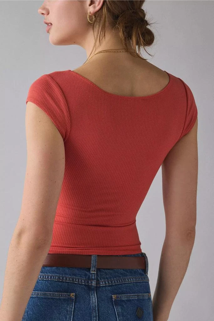 BDG BDG Drew Cap Sleeve Square Neck Cropped Tee 4