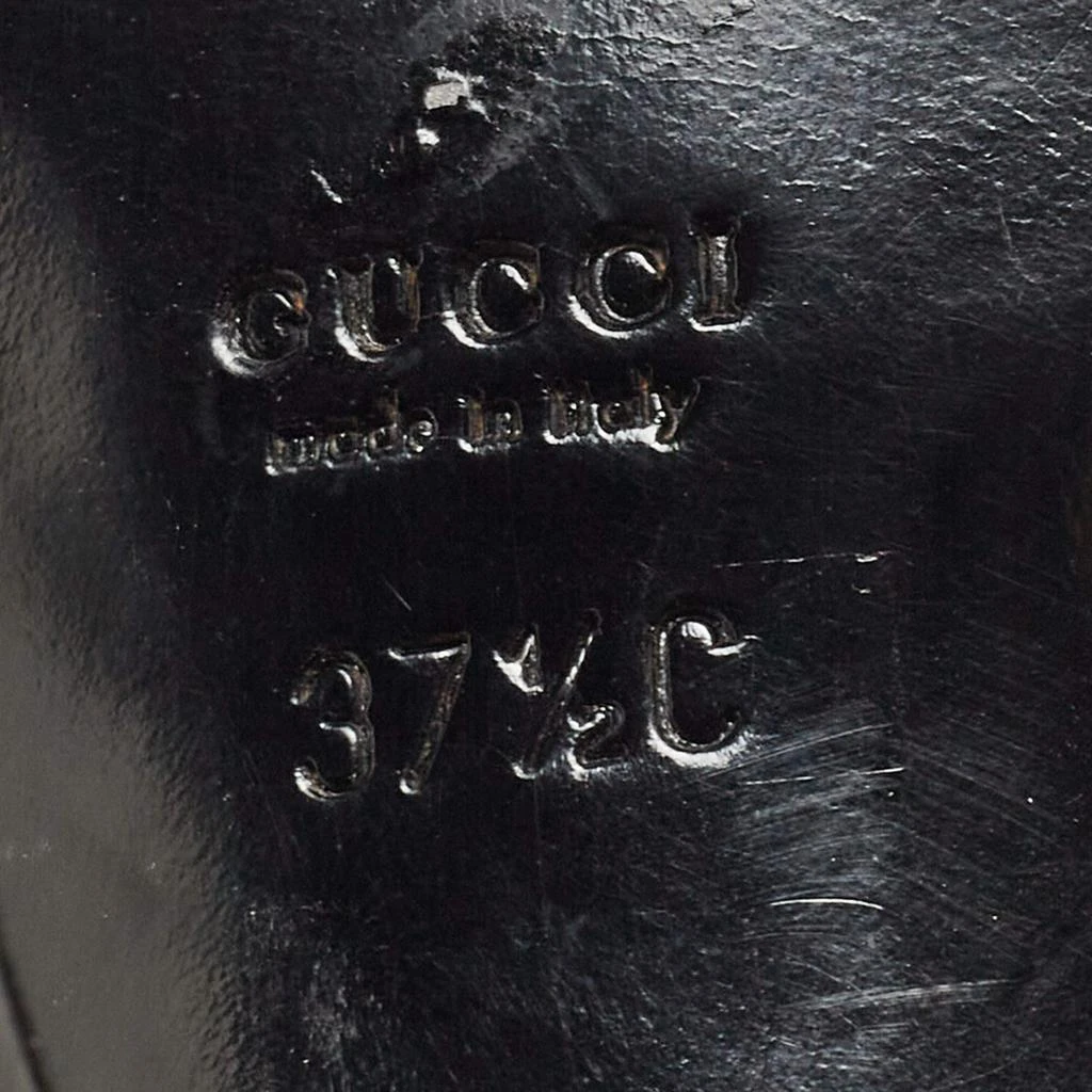 Gucci Gucci Black Leather Ankle Tie Pumps Size 37.5 8