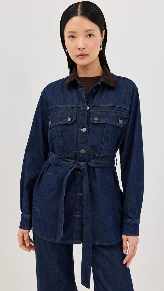 VERONICA BEARD Mikaela Shacket with Corduroy Collar 6