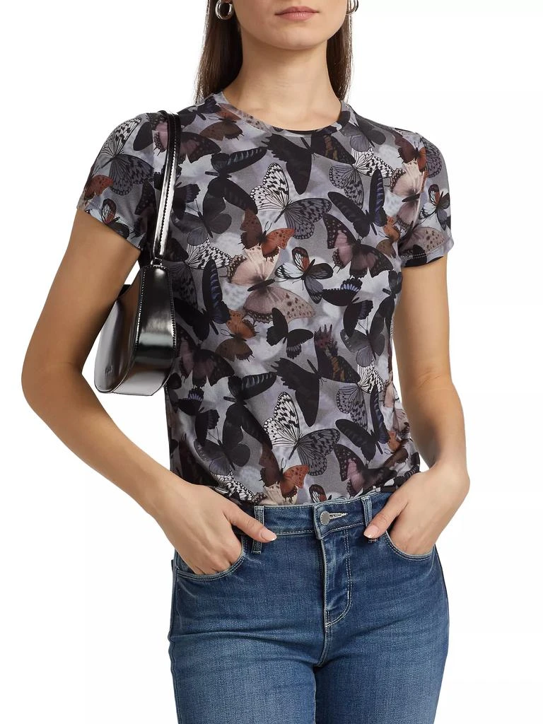 L'Agence Ressi Butterfly Crewneck T-Shirt 3