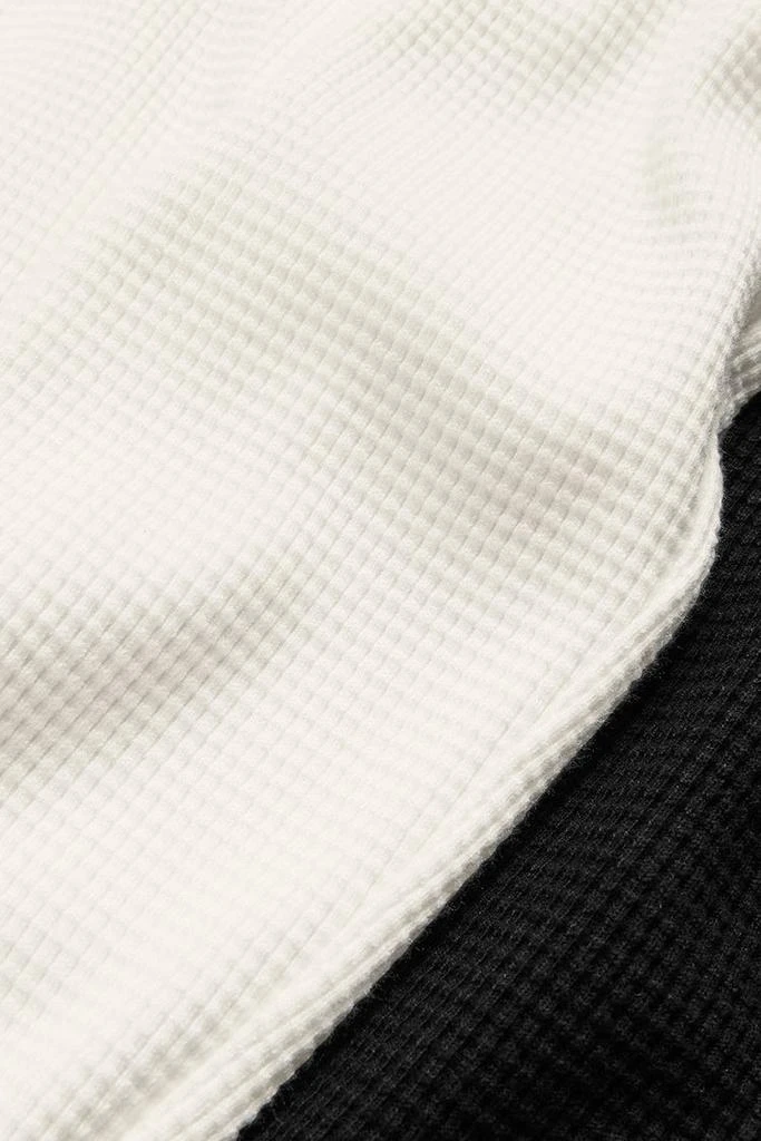 Alo Waffle Weekend Escape Mock Neck Long Sleeve - Black 5