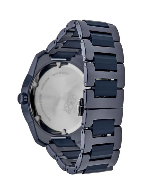 Movado Movado Bold Verso Quartz Black Dial Blue Ceramic and Steel Men's Watch 3600864 4