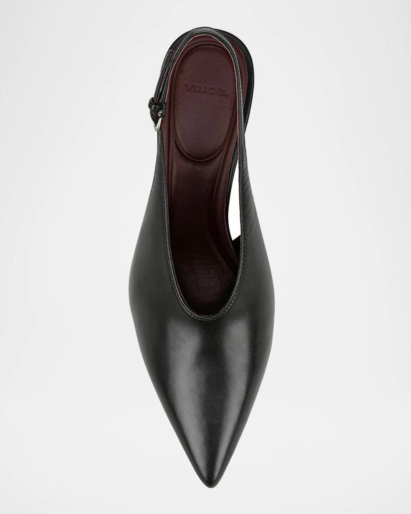 Vince Devi Smooth Leather Slingback Pumps 4