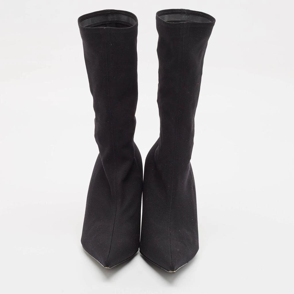 Balenciaga Balenciaga Black Stretch Fabric Knife Mid Calf Boots Size 35.5 3