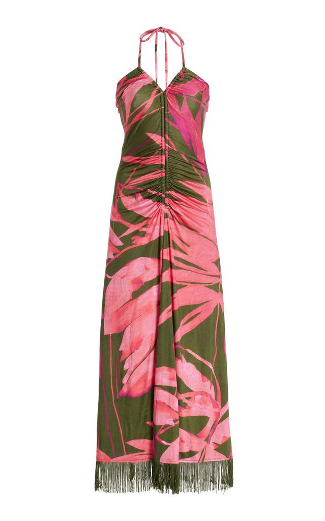 Cara Cara Cara Cara - Shelter Island Fringed Crepe Maxi Dress - Pink - XS - Moda Operandi