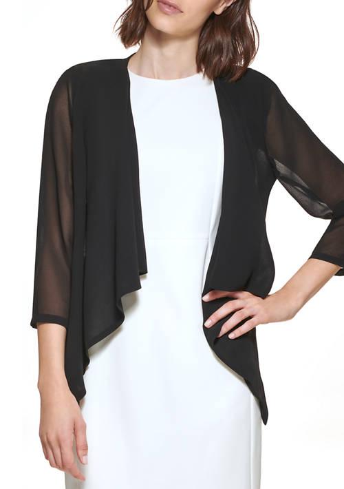 Calvin Klein Klein Womens 3 4 Sleeve Jacket