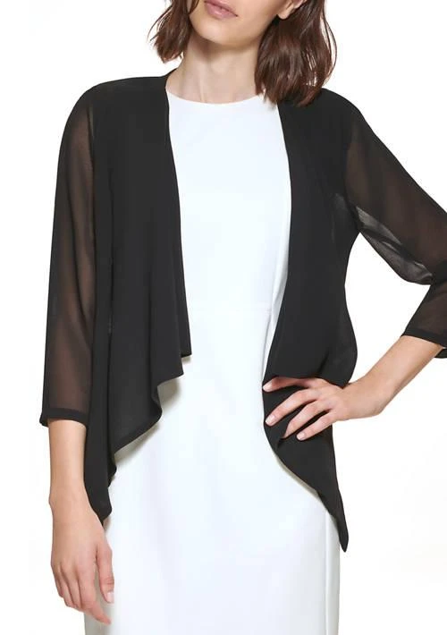 Calvin Klein Klein Womens 3 4 Sleeve Jacket 1