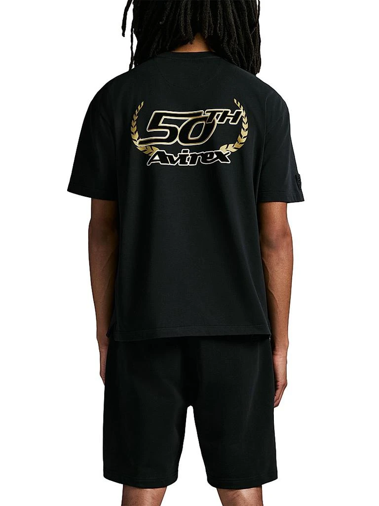 Avirex 50th Anniversary Gold Embroidered T-Shirt 5
