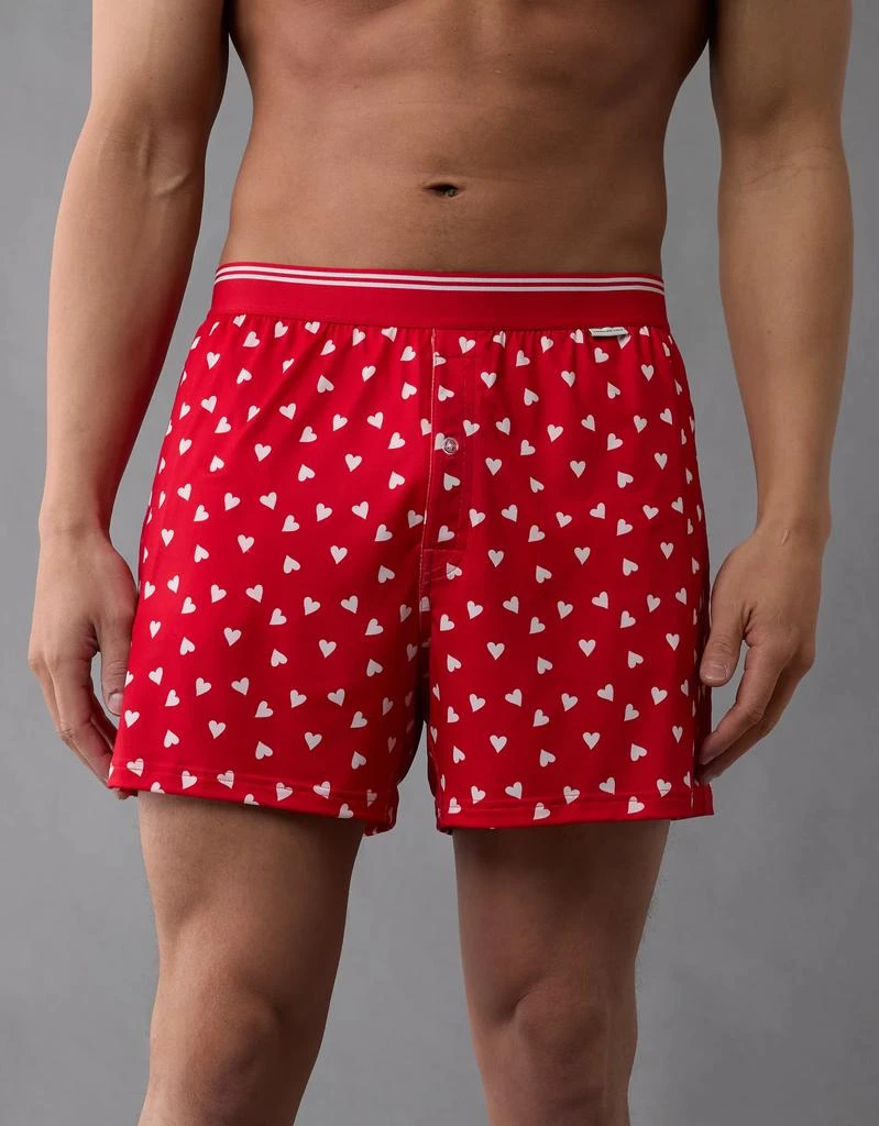 AE AEO Men's Valentine's Day Hearts Ultra Soft Pocket Boxer Short 1