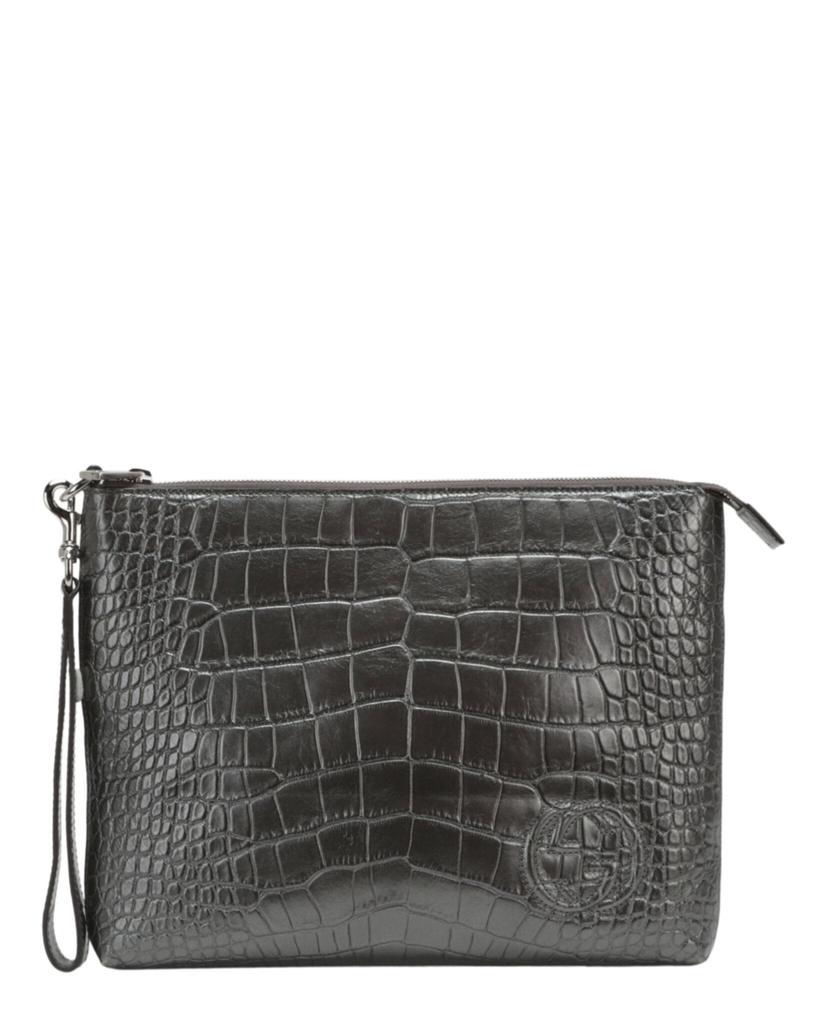 Gucci Small Crocodile Leather Envelope Pouch