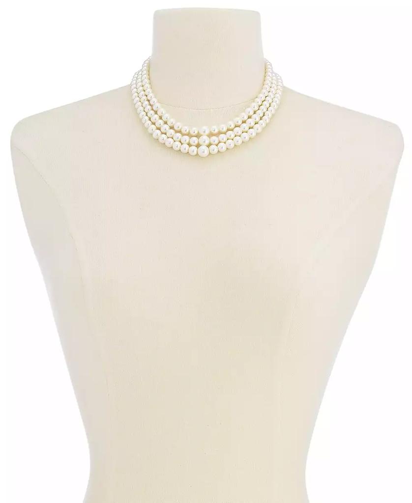 Charter Club Three Row White Simulated Pearl (10 mm)