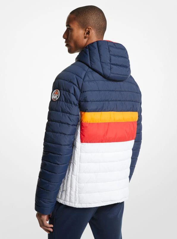 Michael Kors MK x ellesse Breckenridge Color-Blocked Quilted Nylon Puffer Jacket 2
