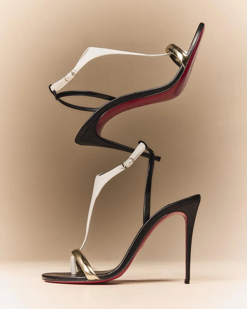Christian Louboutin Athina Colorblock T-Strap Red Sole Sandals 2