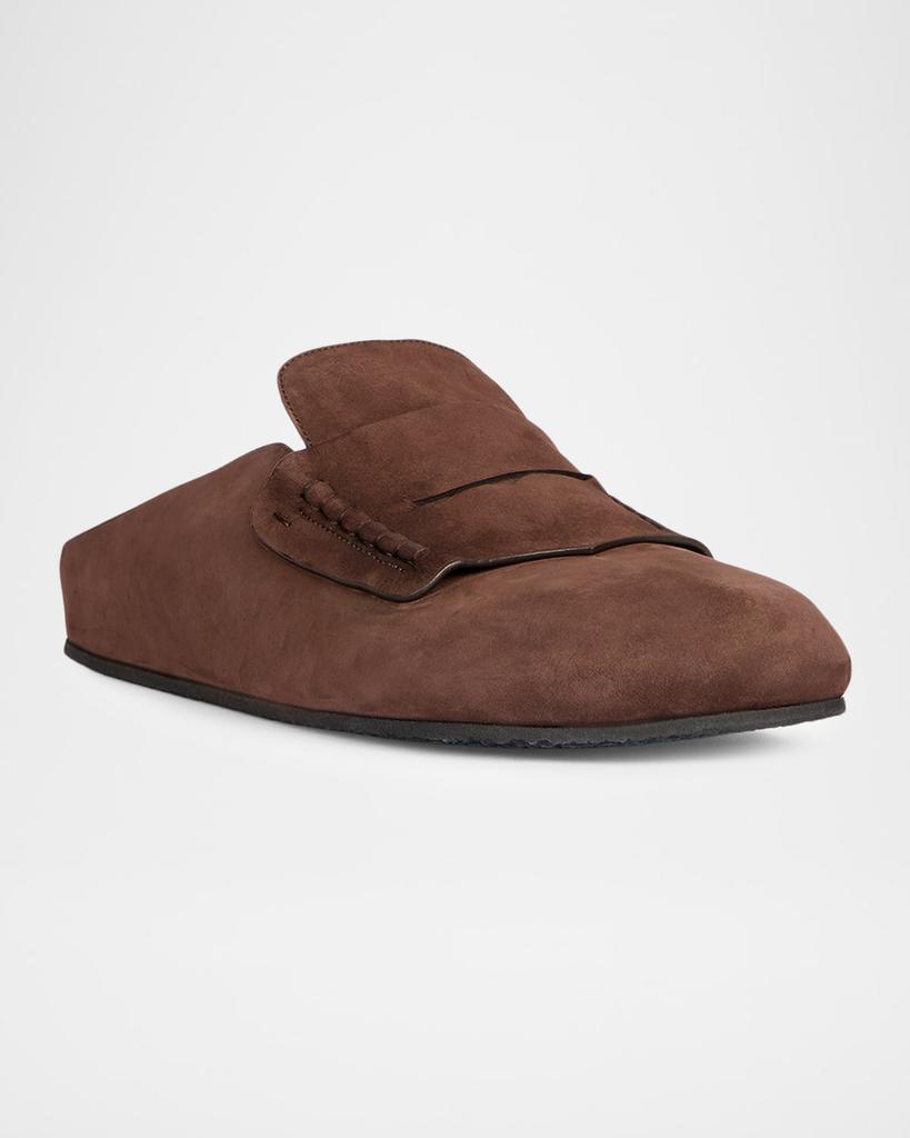 Jacquemus Men's Les Moccasin Suede Mules