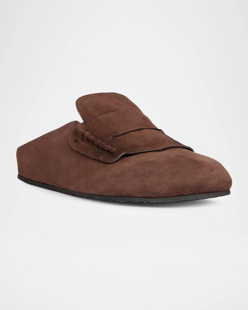 Jacquemus Men's Les Moccasin Suede Mules 2