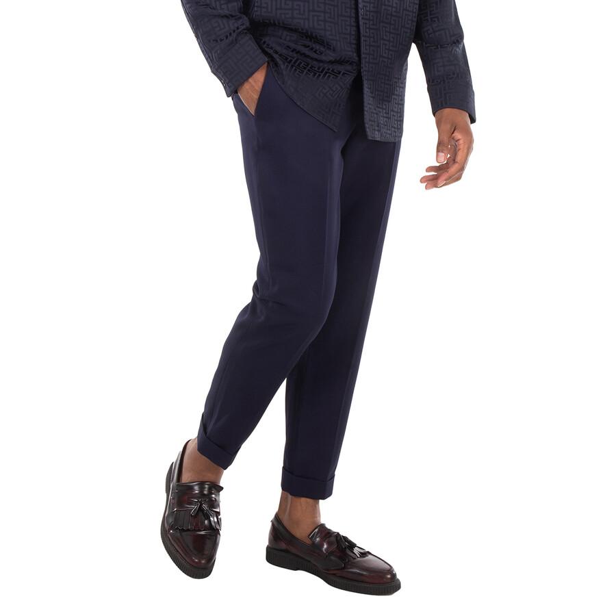 Balmain Men's Marine Slim Fit Tailored Trousers