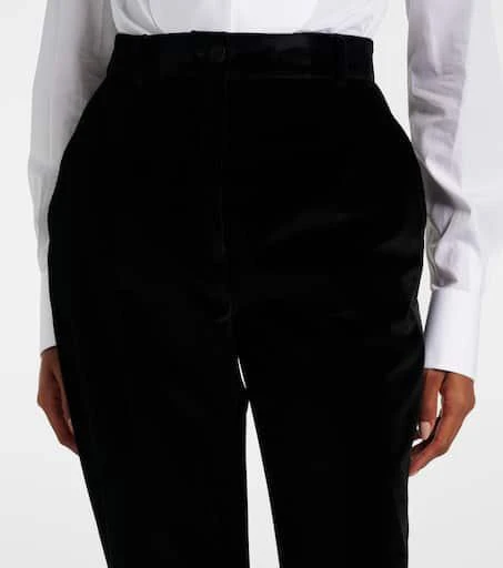 Dolce 
Gabbana High-rise cotton-blend velvet tuxedo pants 4