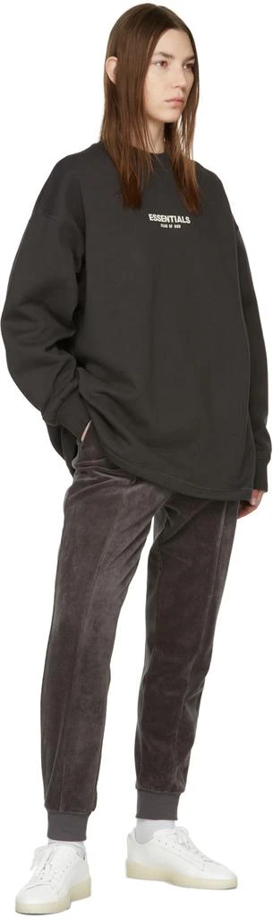 Essentials Black Relaxed Crewneck Sweatshirt 4