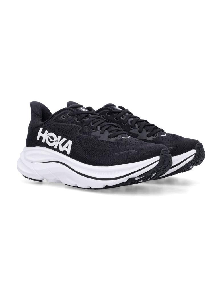 Hoka One One Clifton 10 Breathable Mesh Black Running Sneakers