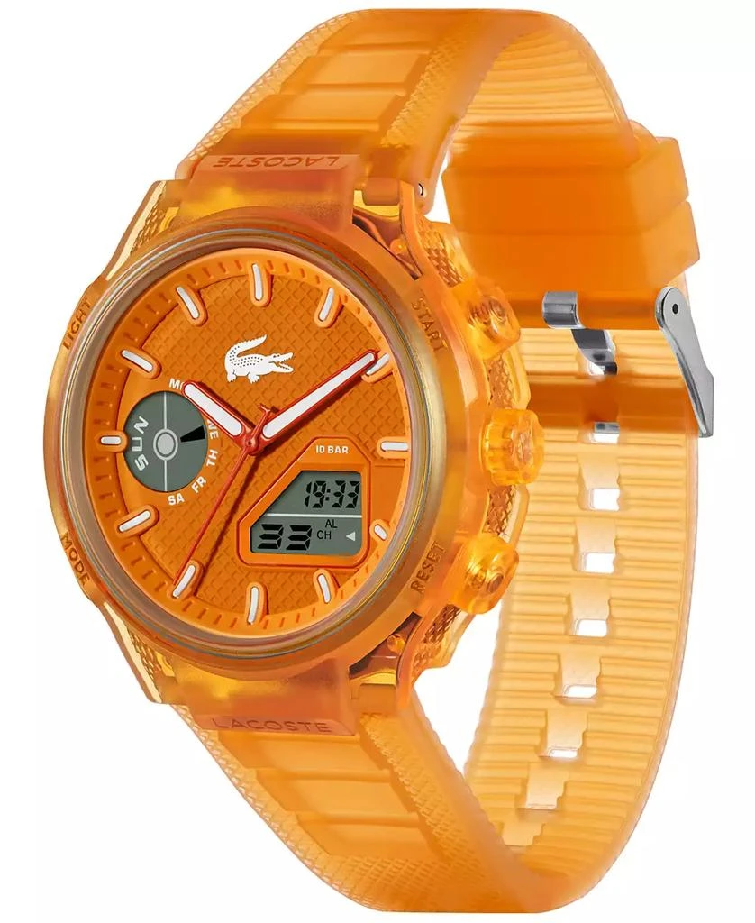 Lacoste Men's Orange Silicone Strap Watch 3