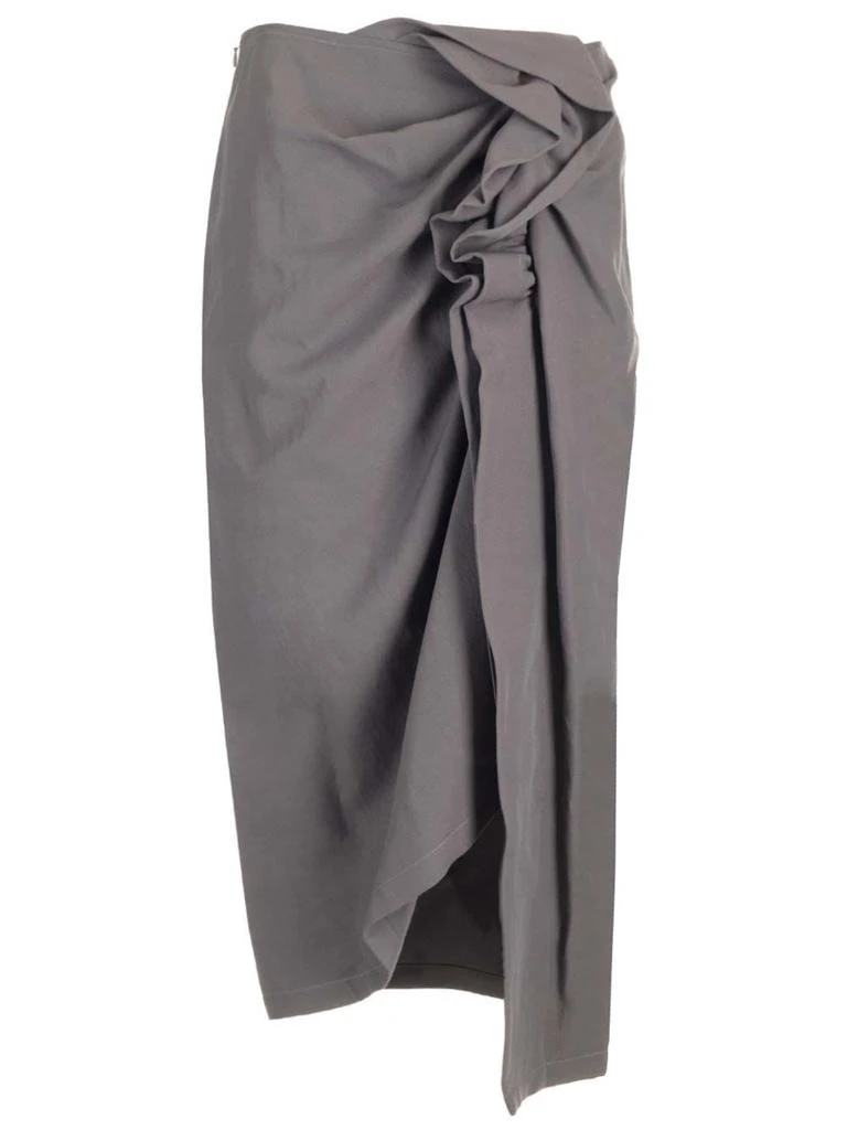 Dries Van Noten Wool Canvas Midi Skirt 1