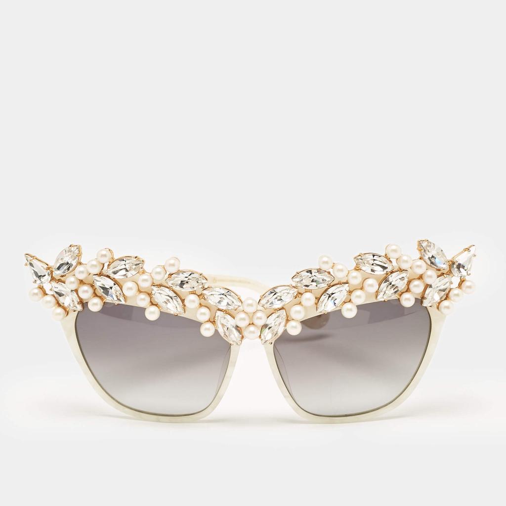 Anna-Karin Karlsson Anna-Karin Karlsson White/Grey Gradient Tears of The Moon Cat-Eye Sunglasses